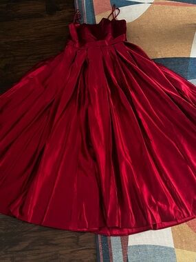 Satin Red Dress